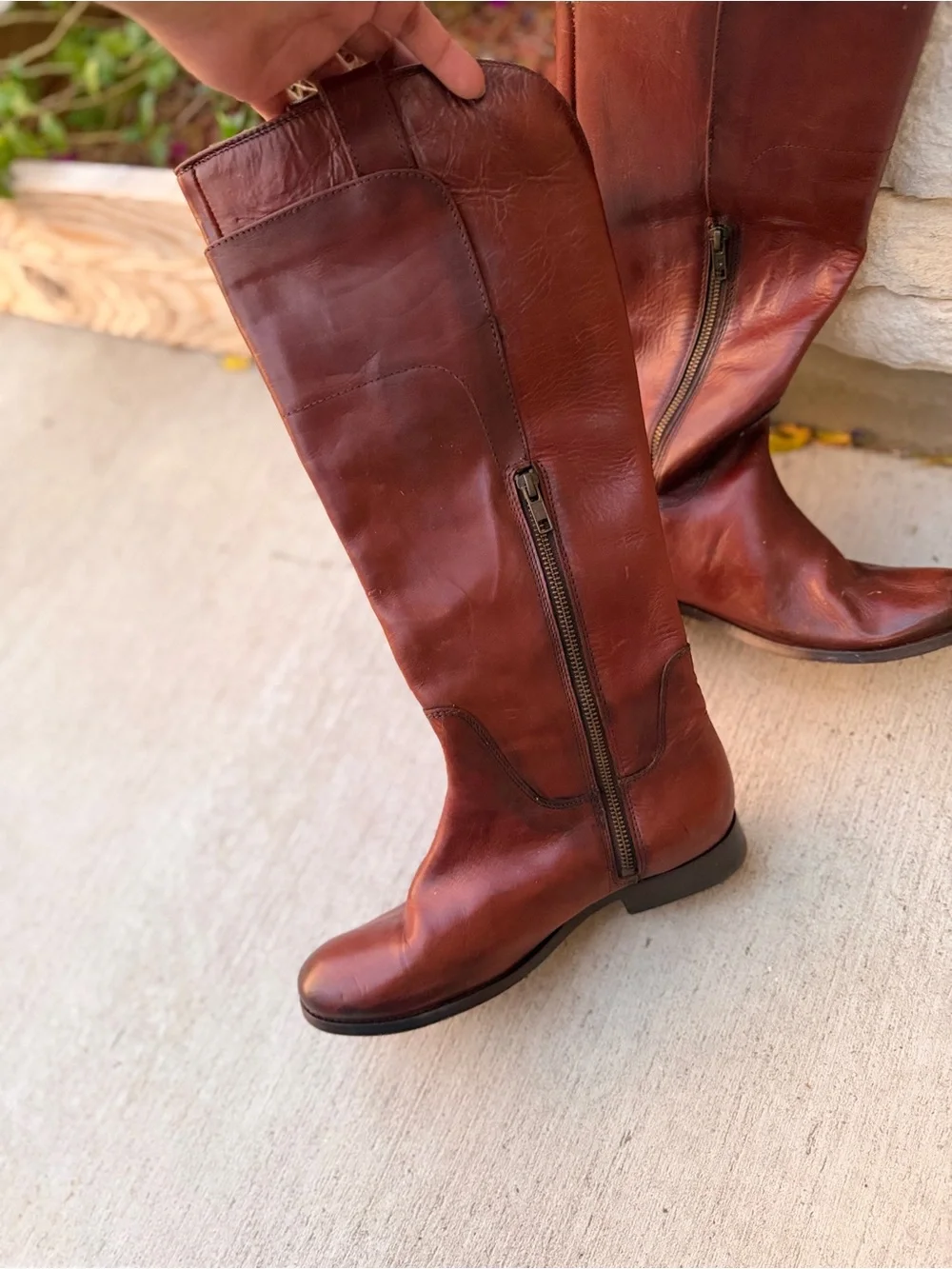 Frye Classic Tall Leather Riding Boots - Brown